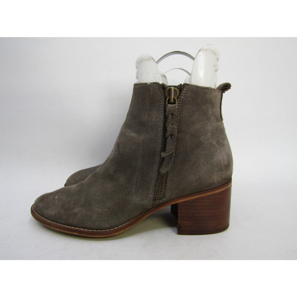 BP Womens 9.5 M Gray Suede Zip Ankle Fashion Boots Bootie